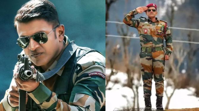 Puneeth Rajkumar plays the role of an ex-army officer named James